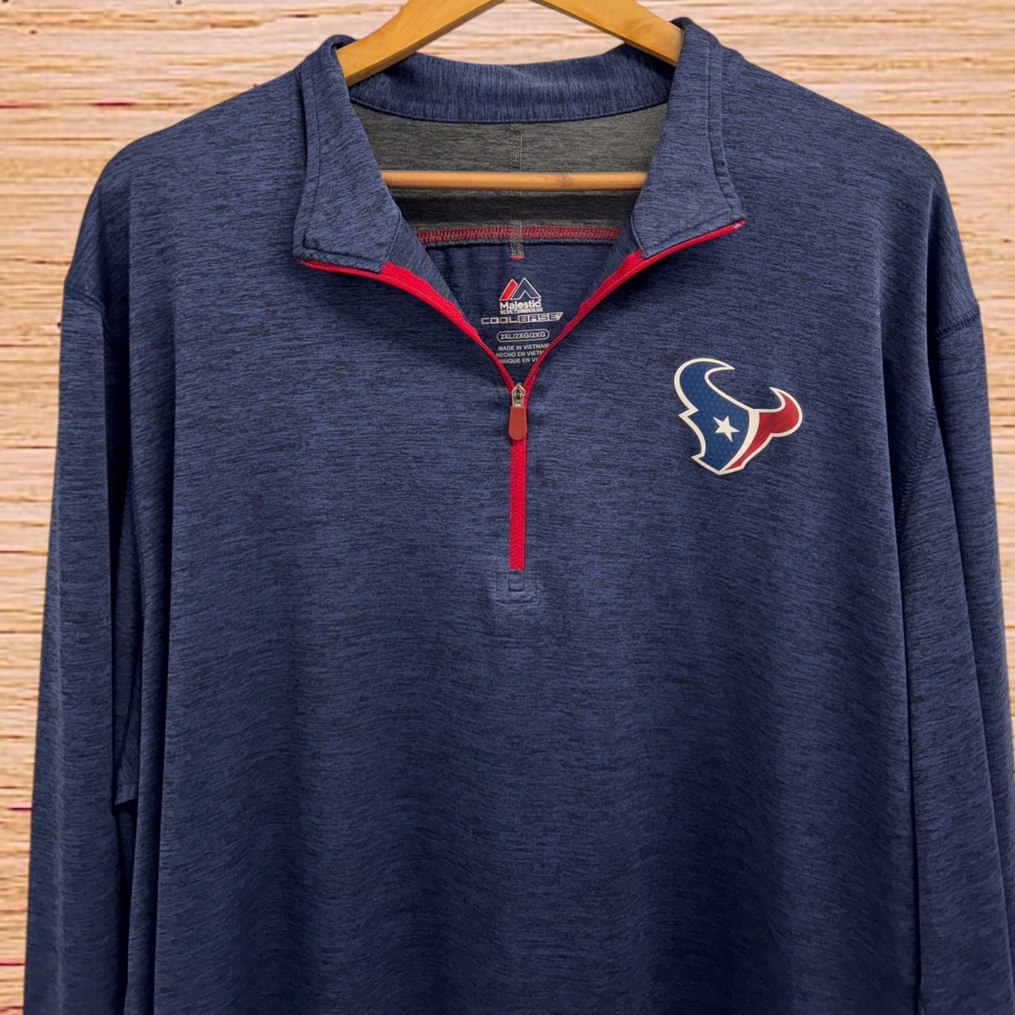 Texans 1/4 zip Majestic pullover (XL)