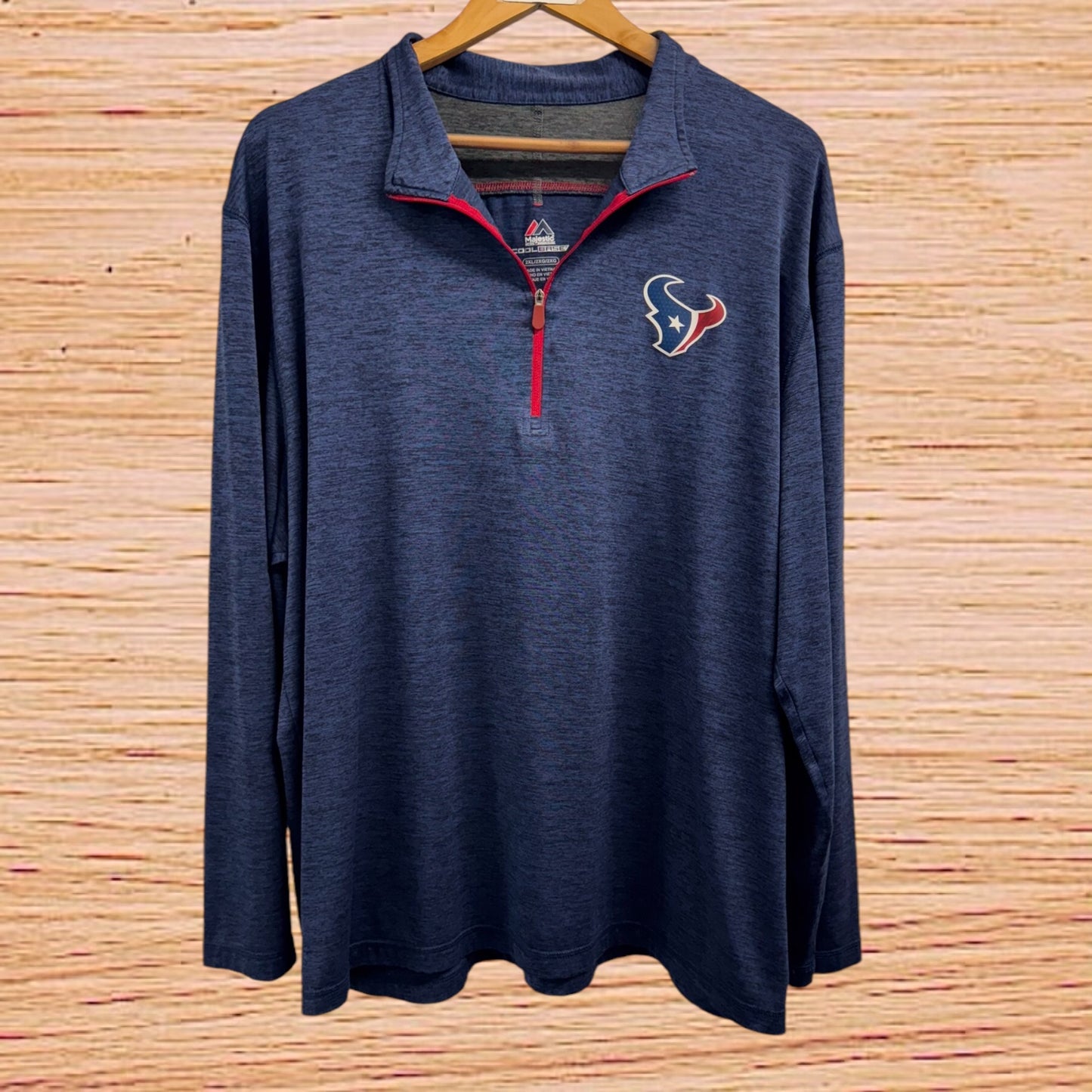 Texans 1/4 zip Majestic pullover (XL)