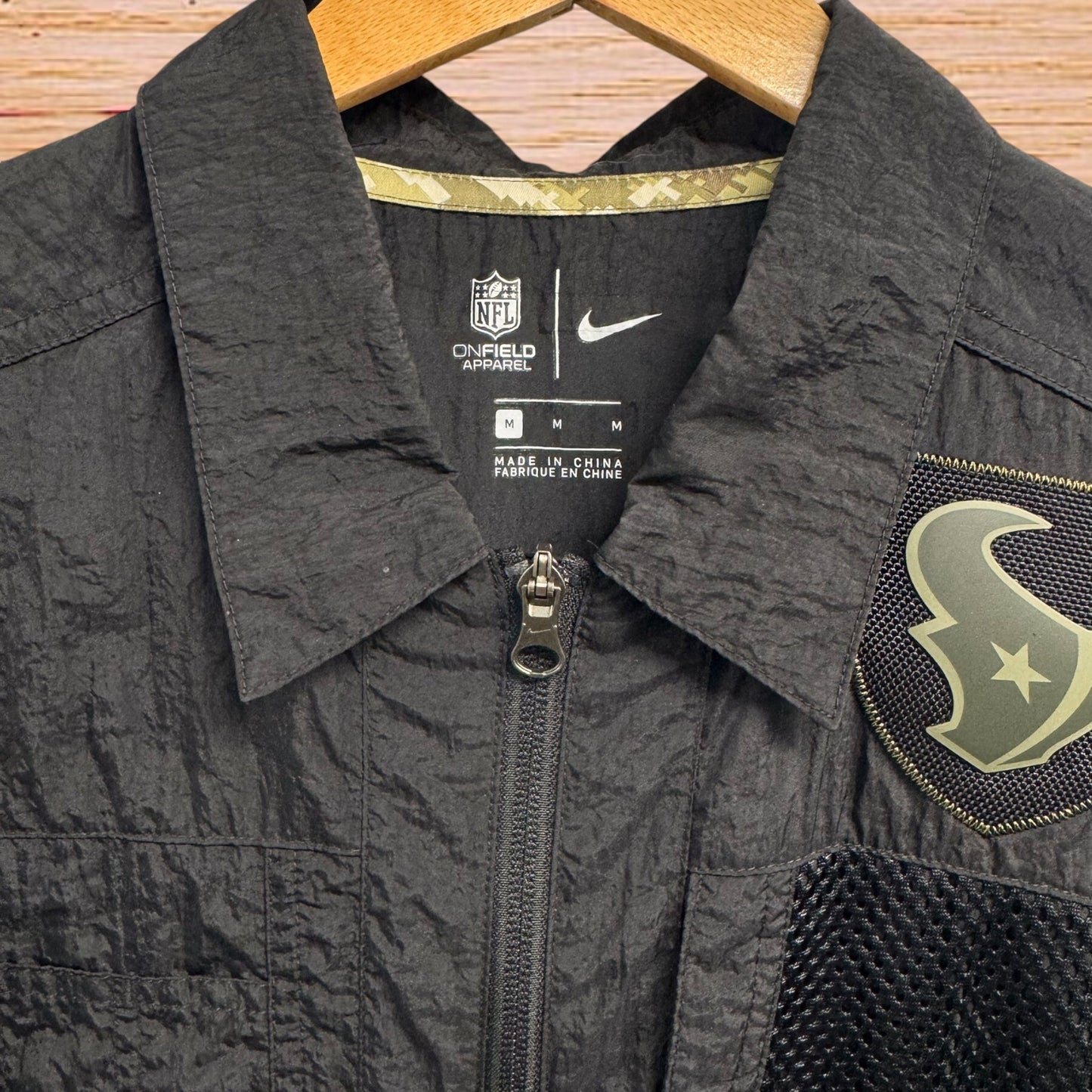 Texans military edition zip up windbreaker (Medium)