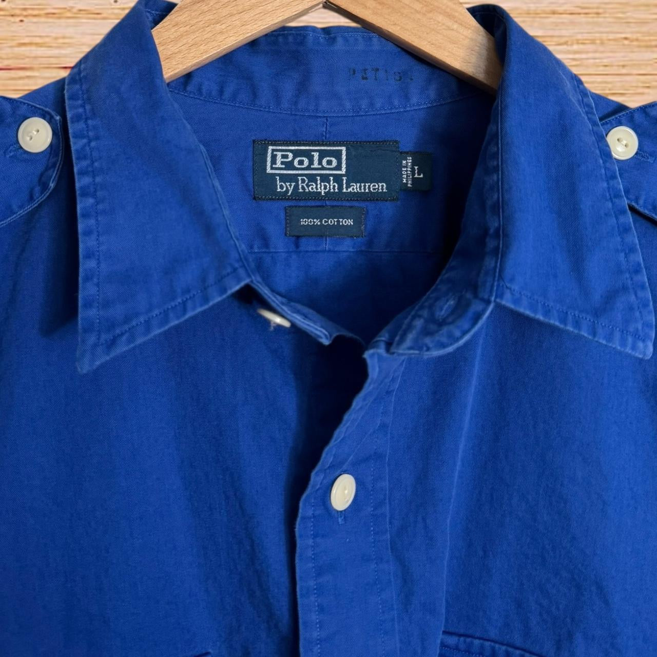 90s Polo Ralph Lauren epaulette shirt (Large) – Major League Vintage