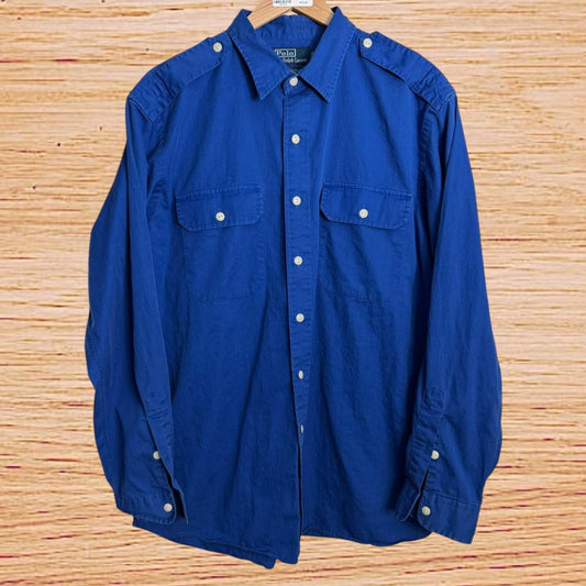 90s Polo Ralph Lauren epaulette shirt (Large)