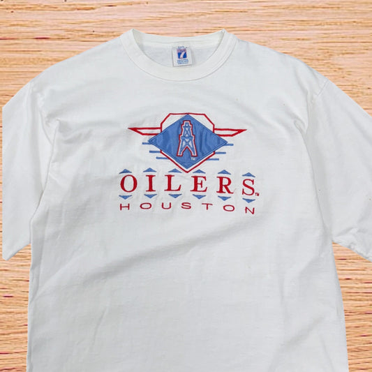 90s Oilers embroidered tee (Large)