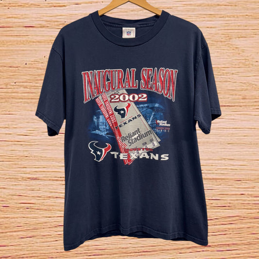 2002 Texans Inaugural Season tee (Large)