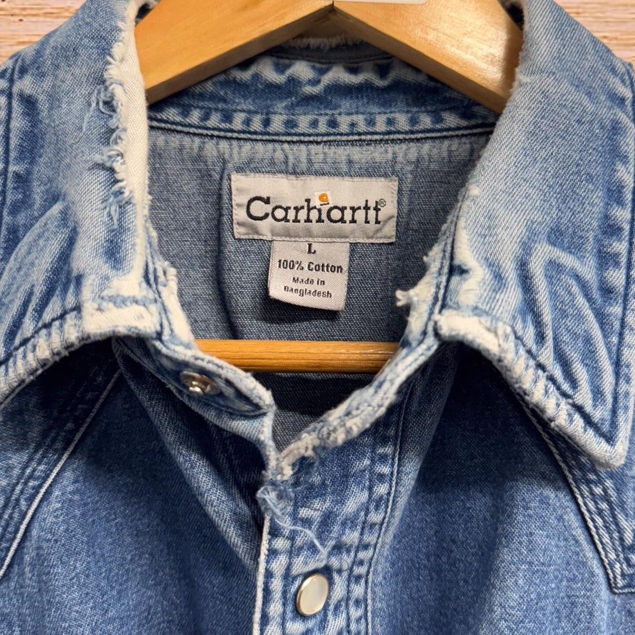 Carhartt distressed denim shirt (Large)