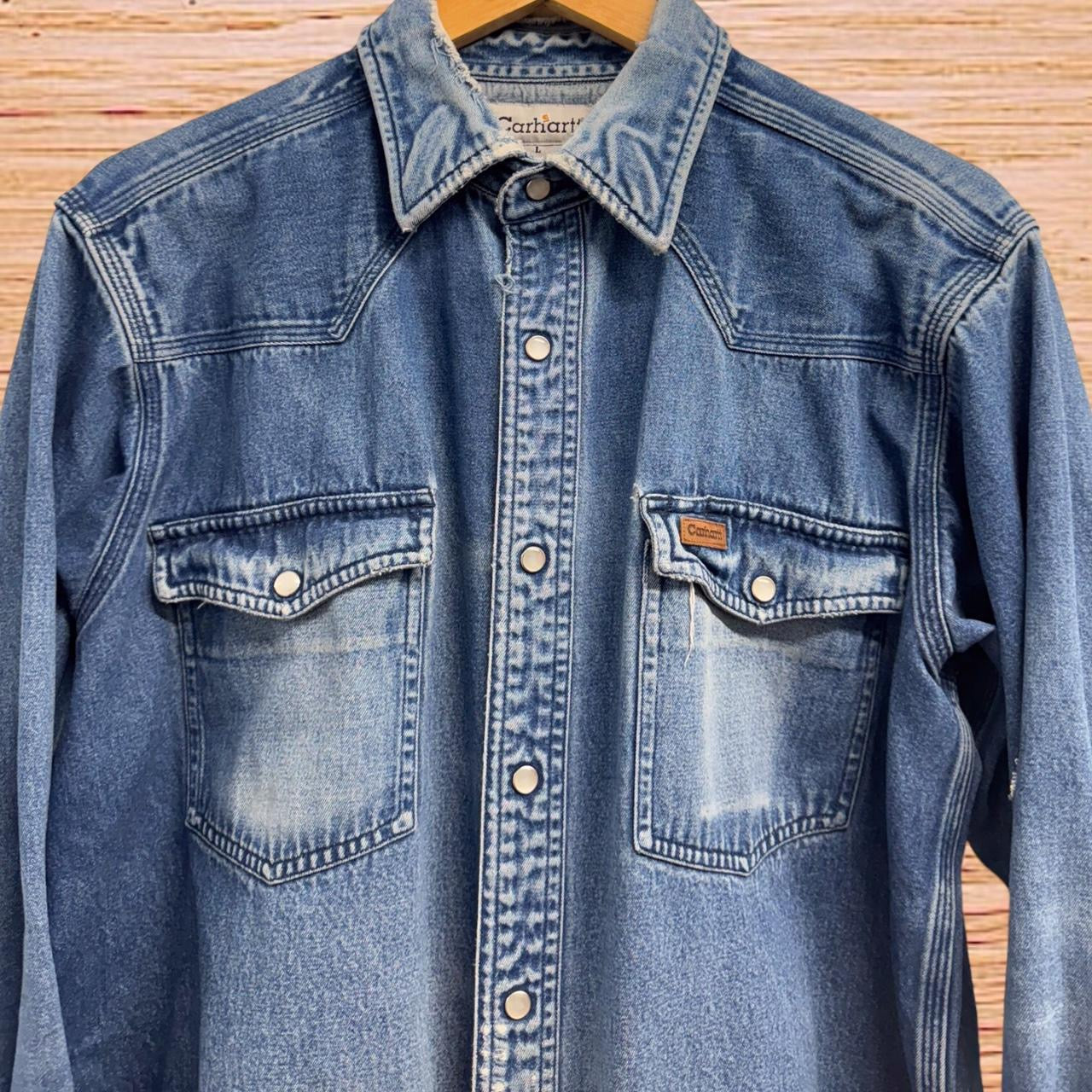 Carhartt distressed denim shirt (Large)