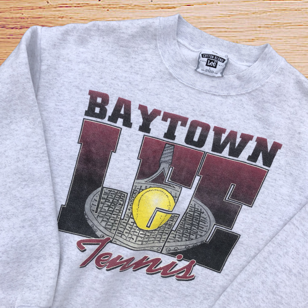 90s Baytown Lee Tennis Crewneck (Medium)