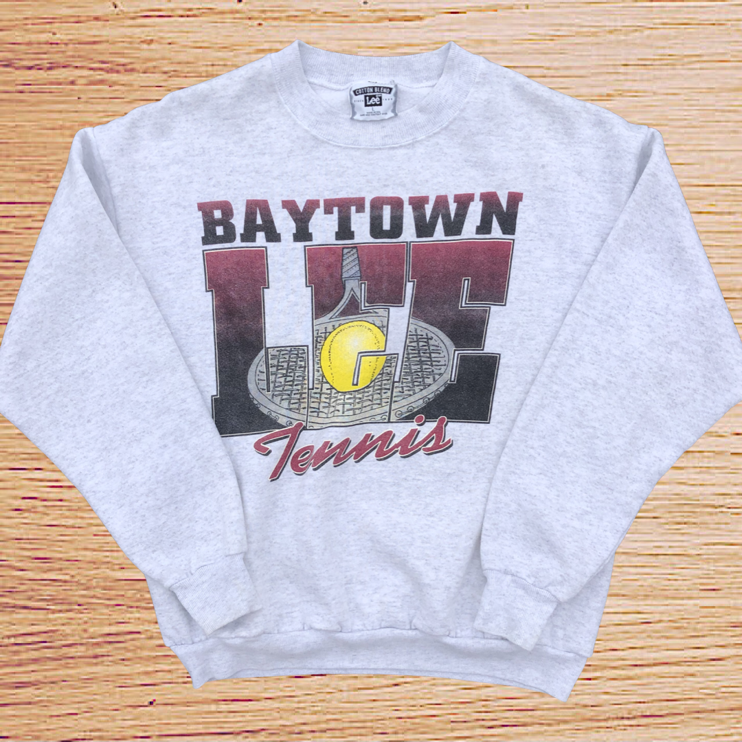 90s Baytown Lee Tennis Crewneck (Medium)